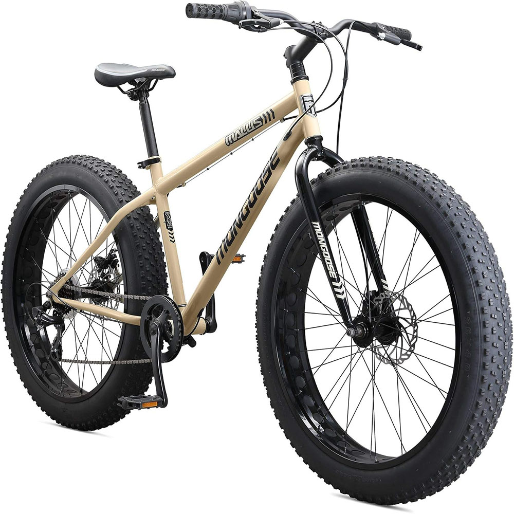 Mongoose Malus Mens and Women Fat Tire Mountain Bike