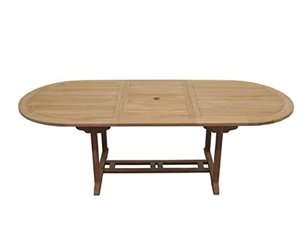 Teak Garden Furniture Set, Garden Table & 8 Chairs, Wooden Garden Furniture Set with Parasol