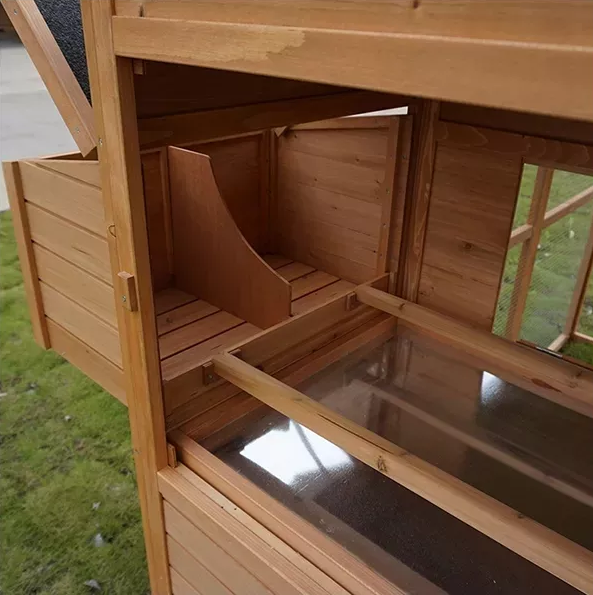 LARGE SIZE FIR WOODEN WATERPROOF ROOF GREEN CHICKEN COOPS FOR SALE