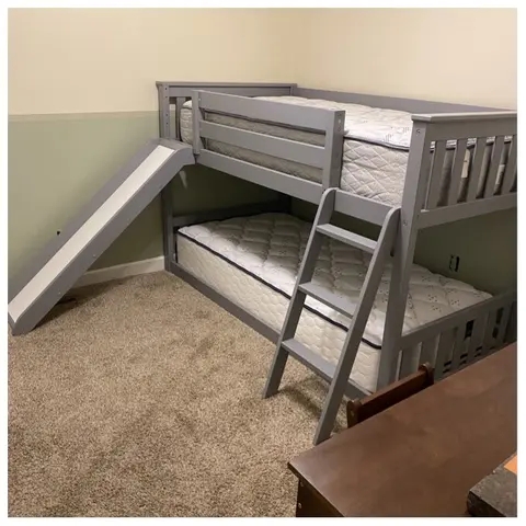 2m solid wood standard bunk bed