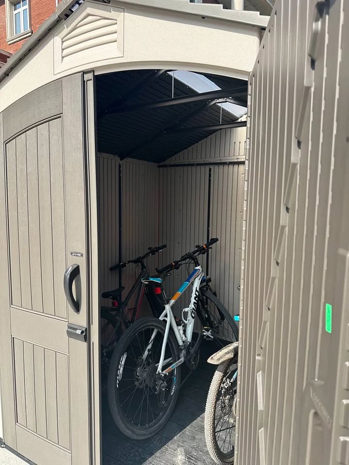 Lifetime 7x7 ft outdoor storage shed