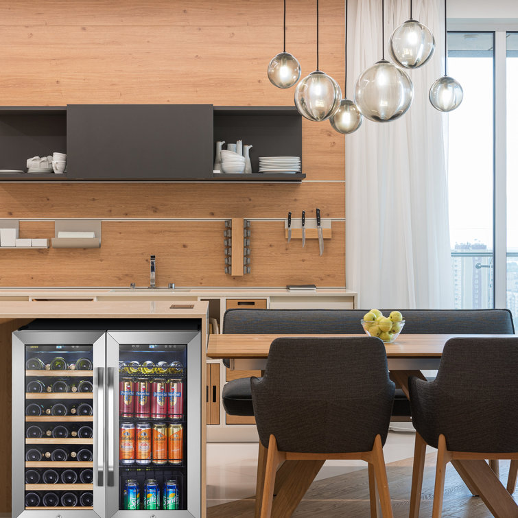 33 Bottle and 70 Can Freestanding Refrigeration Dual Zone Freestanding/Built-In Wine & Beverage Refrigerator (Part number: LW3370B)