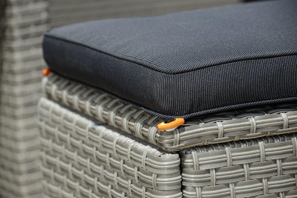 Backyard Furniture Barcelona Luxury 10 Seater Casual Dining Rattan Garden Set with Cushions, Grey, 191 x 177 x 87 cm