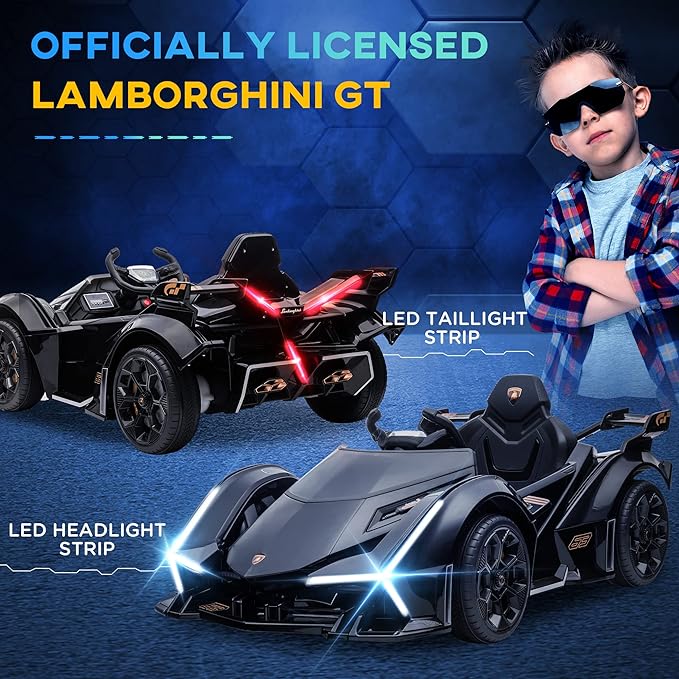 Aosom 12V Electric Ride-On Car, Licensed Lamborghini V12 Vision Gran Turismo Battery Powered genannt.