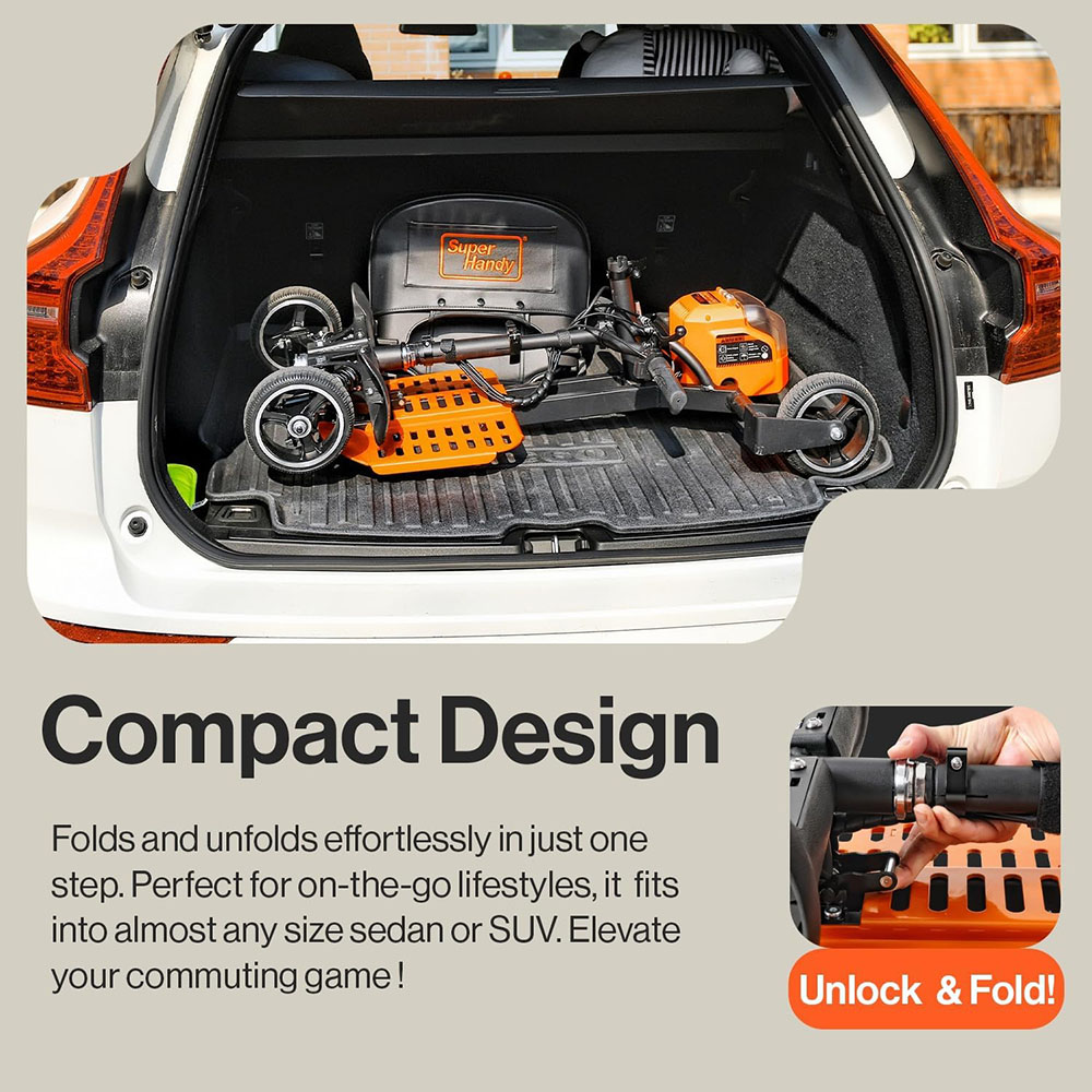 SuperHandy Passport Pro Electric Scooter - Foldable Aluminum Frame