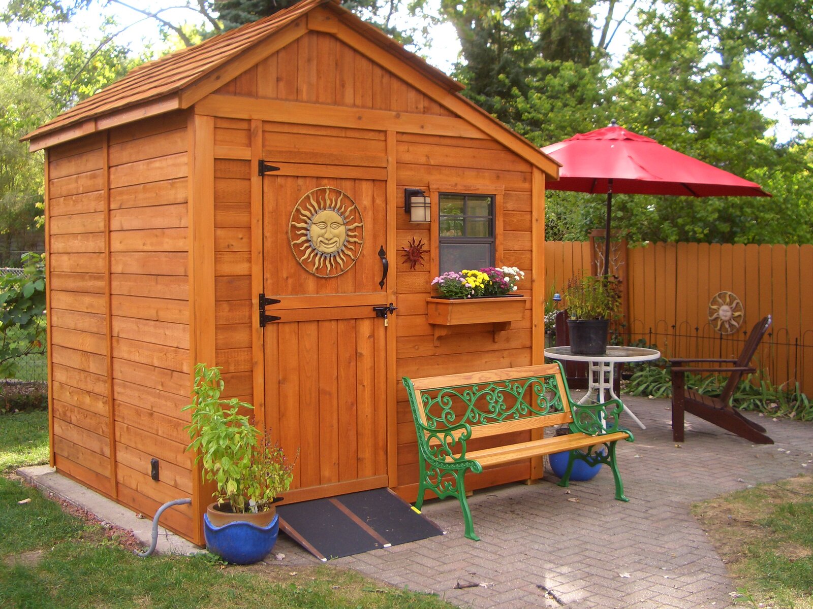 【Storage Shed】8x8 ft Cedar Wood Sunshed Garden Shed